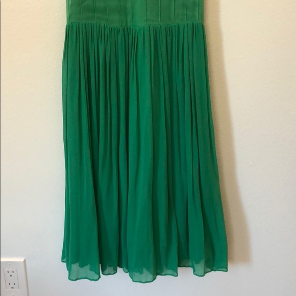 Emerald green chiffon dress - Picture 3 of 8